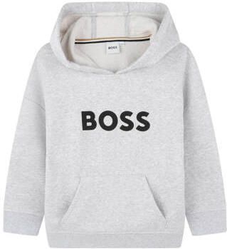 BOSS hoodie grijs Sweater Tekst | Sweater van
