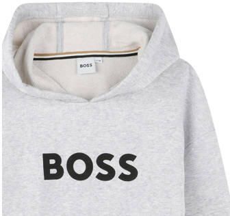 BOSS hoodie grijs Sweater Tekst | Sweater van - Foto 3