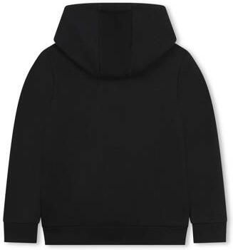 BOSS hoodie zwart Sweater Jongens Katoen Capuchon Tekst