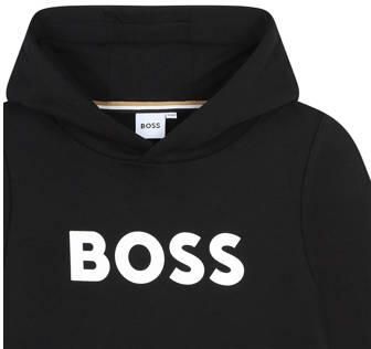 BOSS hoodie zwart Sweater Jongens Katoen Capuchon Tekst - Foto 2