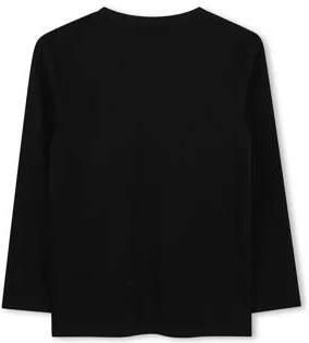 Boss longsleeve met logo zwart Jongens Katoen Ronde hals Logo 152