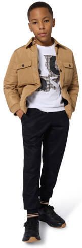 BOSS longsleeve wit Jongens Katoen Ronde hals Printopdruk