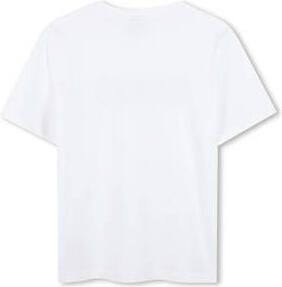 Boss T-shirt met logo wit Jongens Katoen Ronde hals Logo 152