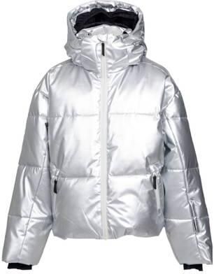 Brunotti Fiasky ski jas zilver metallic Skijack Meisjes Polyester Capuchon