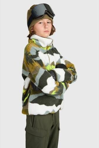 Brunotti fleece outdoor sweater met opstaande kraag groen - Foto 2