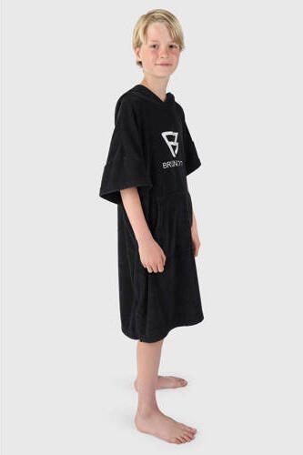 Brunotti kinder surf poncho Panchia zwart Strandponcho Effen
