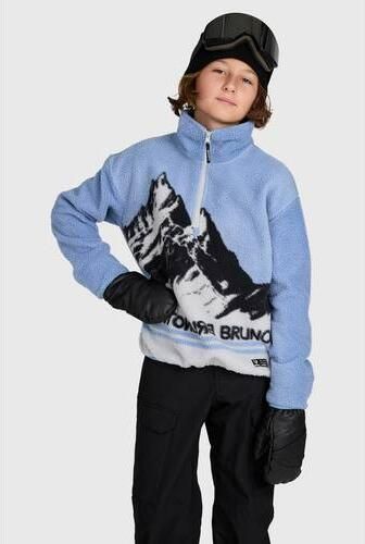 Brunotti Reggios wintersportsweater met opstaande kraag blauw Outdoor sweater