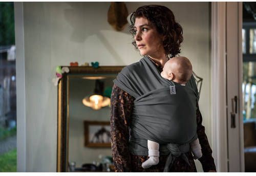 ByKay draagdoek antraciet maat M Grijs | Draagdoek van
