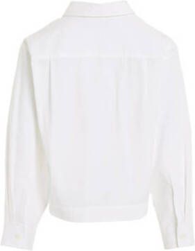 Calvin Klein blouse wit Meisjes Katoen (duurzaam) Klassieke kraag 128