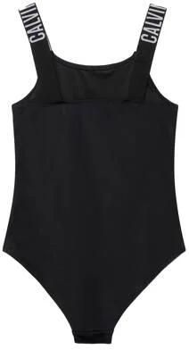 Calvin Klein badpak zwart Meisjes Polyamide Effen 128 140