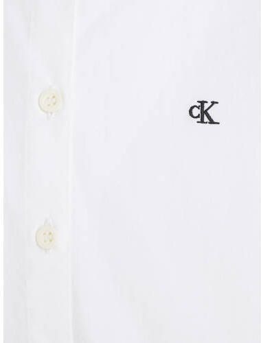 Calvin Klein blouse wit Meisjes Katoen Klassieke kraag Effen 140
