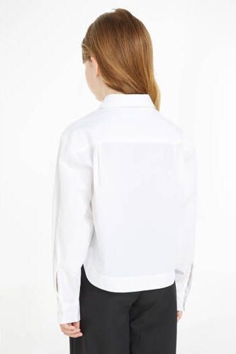 Calvin Klein blouse wit Meisjes Katoen Klassieke kraag Effen 140 - Foto 3