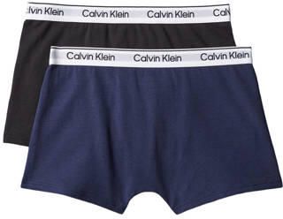 Calvin Klein boxershort donkerblauw zwart (set van 2) Jongens Stretchkatoen maat 140-152 - Foto 3