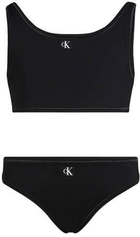 Calvin Klein crop bikini zwart Meisjes Nylon Effen