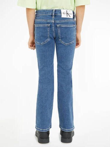 Calvin Klein flared jeans met logo blue denim Blauw Meisjes Katoen Logo 140 - Foto 3