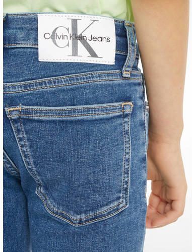 Calvin Klein flared jeans met logo blue denim Blauw Meisjes Katoen Logo 140 - Foto 2