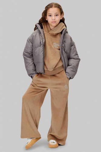 Calvin Klein fluwelen hoodie + broek lichtbruin Set Meisjes Fluweel Capuchon - Foto 2
