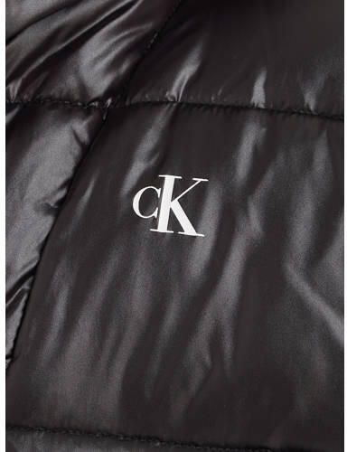 Calvin Klein gewatteerde winterjas zwart Meisjes Gerecycled polyamide Capuchon 128 - Foto 2