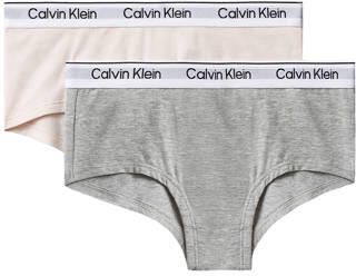 Calvin Klein hipster zalmroze grijs (set van 2) Slip Meisjes Stretchkatoen - Foto 4