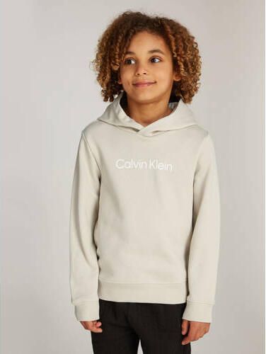 Calvin Klein hoodie beige Trui Sweat Capuchon Logo 140 - Foto 3