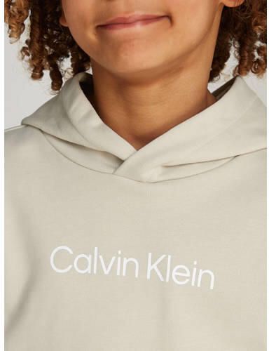 Calvin Klein hoodie beige Trui Sweat Capuchon Logo 140