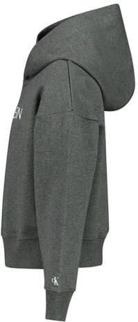 Calvin Klein hoodie met logo grijs Sweater Meisjes Katoen Capuchon Logo 116 - Foto 2
