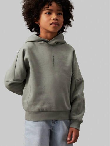 Calvin Klein hoodie met logo grijsgroen Sweater Logo 116 - Foto 2