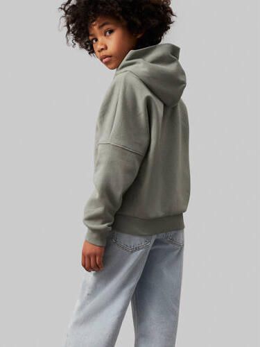 Calvin Klein hoodie met logo grijsgroen Sweater Logo 116 - Foto 3