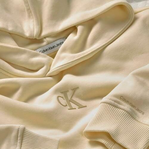 Calvin Klein hoodie met logo Sweater Beige Meisjes Katoen Capuchon Logo 128