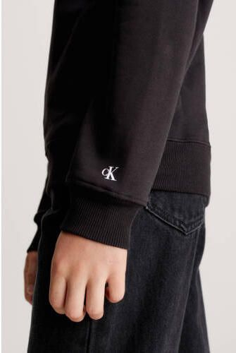 Calvin Klein hoodie Terry met logo zwart Sweater Jongens Katoen Capuchon 116