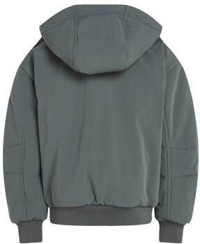Calvin Klein jas grijs Jongens Polyester Capuchon Effen 128