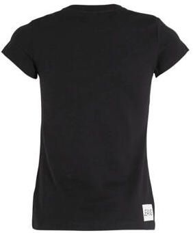 Calvin Klein Jeans slim fit T-shirt met logo zwart Meisjes Biologisch katoen Ronde hals 104