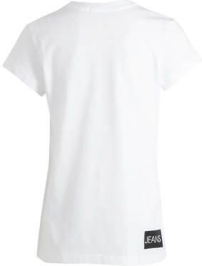 Calvin Klein Jeans slim fit T-shirt van biologisch katoen wit Logo 176 - Foto 3