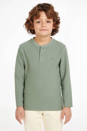 Calvin Klein longsleeve groen Jongens Katoen Ronde hals Effen 140 - Foto 3
