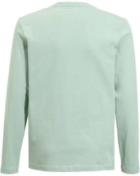 Calvin Klein longsleeve met logo mintgroen Katoen Ronde hals 128