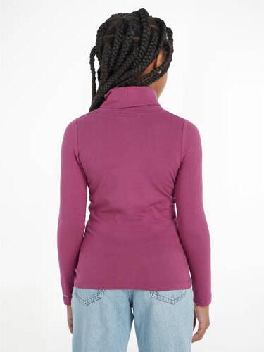 Calvin Klein longsleeve met logo paars Meisjes Stretchkatoen Col Logo 128 - Foto 2