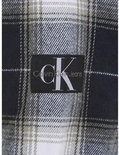 Calvin Klein overshirt geruit Overhemd Zwart Jongens Katoen Klassieke kraag 140 - Foto 2