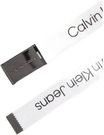 Calvin Klein Koppelriem CANVAS LOGO METALLIC BUCKLE BELT