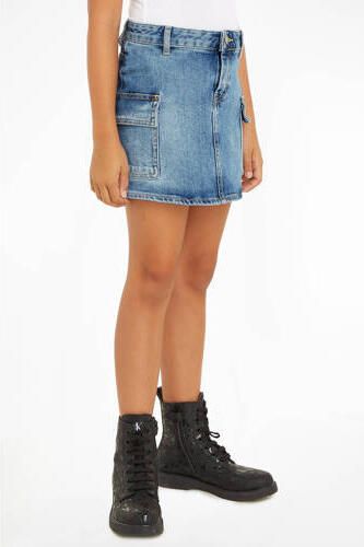 Calvin Klein rok medium blue denim Blauw Meisjes Stretchkatoen Effen 140 - Foto 2