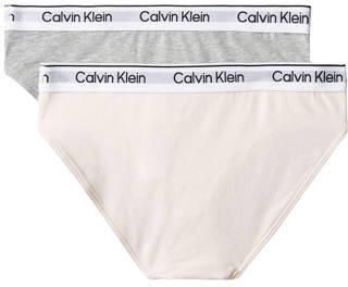 Calvin Klein slip grijs lichtroze (set van 2) Meisjes Stretchkatoen Effen - Foto 5