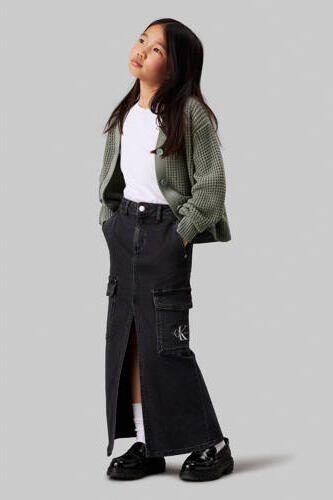 Calvin Klein spijkerrok grey denim Grijs Meisjes Katoen Effen 140 - Foto 3