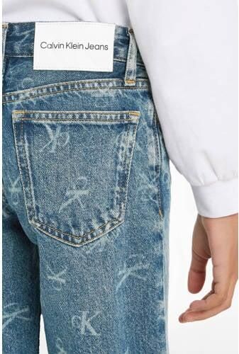 Calvin Klein straight fit jeans MR RELAXED met logo laser blue Blauw Meisjes Katoen 164 - Foto 3