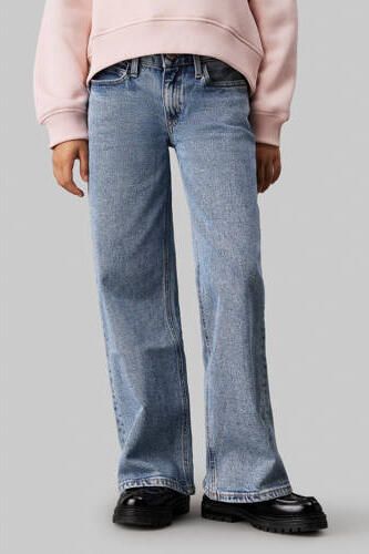 Calvin Klein straight fit jeans salt and pepper blue Blauw Meisjes Denim 128 - Foto 3