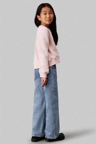 Calvin Klein straight fit jeans salt and pepper blue Blauw Meisjes Denim 128