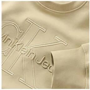 Calvin Klein sweater met logo beige Logo 128 | Sweater van