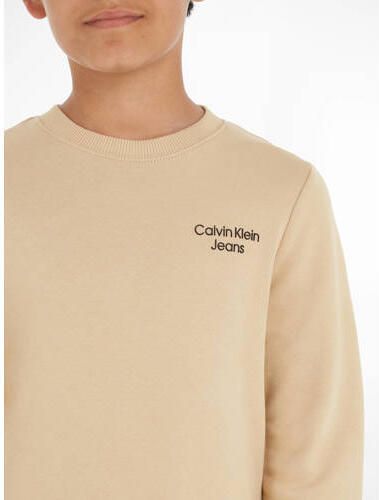 Calvin Klein sweater met logo beige Logo 128 | Sweater van - Foto 2