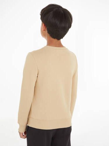 Calvin Klein sweater met logo beige Logo 128 | Sweater van - Foto 3
