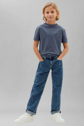 Calvin Klein T-shirt donkerblauw Katoen Ronde hals Effen - Foto 3