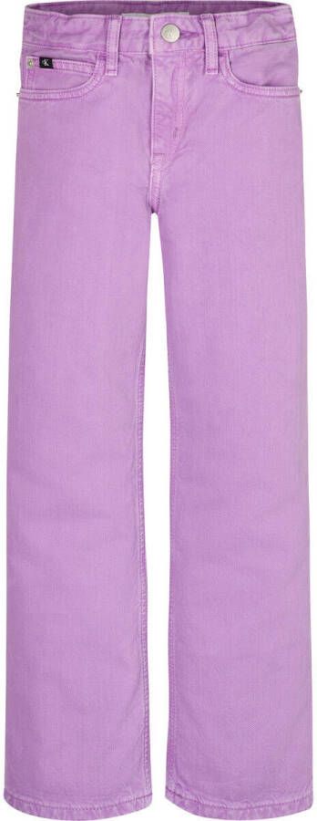 Calvin Klein high waist straight fit jeans iris orchid Paars Meisjes Denim 176 - Foto 3