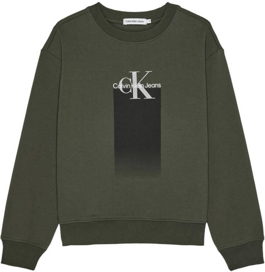CALVIN KLEIN Jongens Truien & Vesten Gradient Logo Sweatshirt Groen